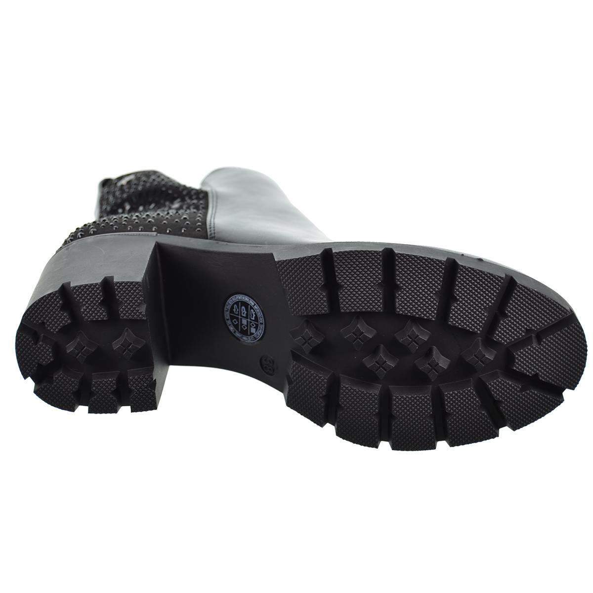 Isteria 24244 Botín Sintético Antelina Tacón Ancho Mujer