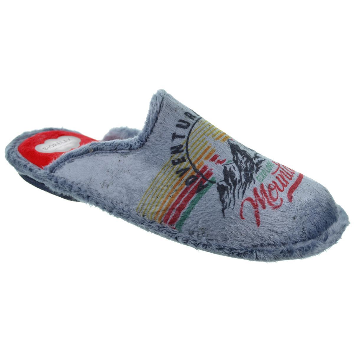 Biorelax 1525 Zapatilla Casa Textil Hombre Pies Delicados