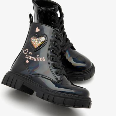Conguitos 244005 Bota Charol Acolchada con Adornos Niña