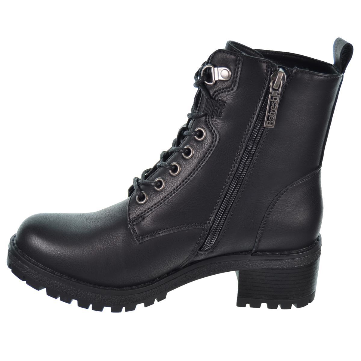 Refresh 172241 Botín Vegano Acolchado Cremallera Tacón Mujer