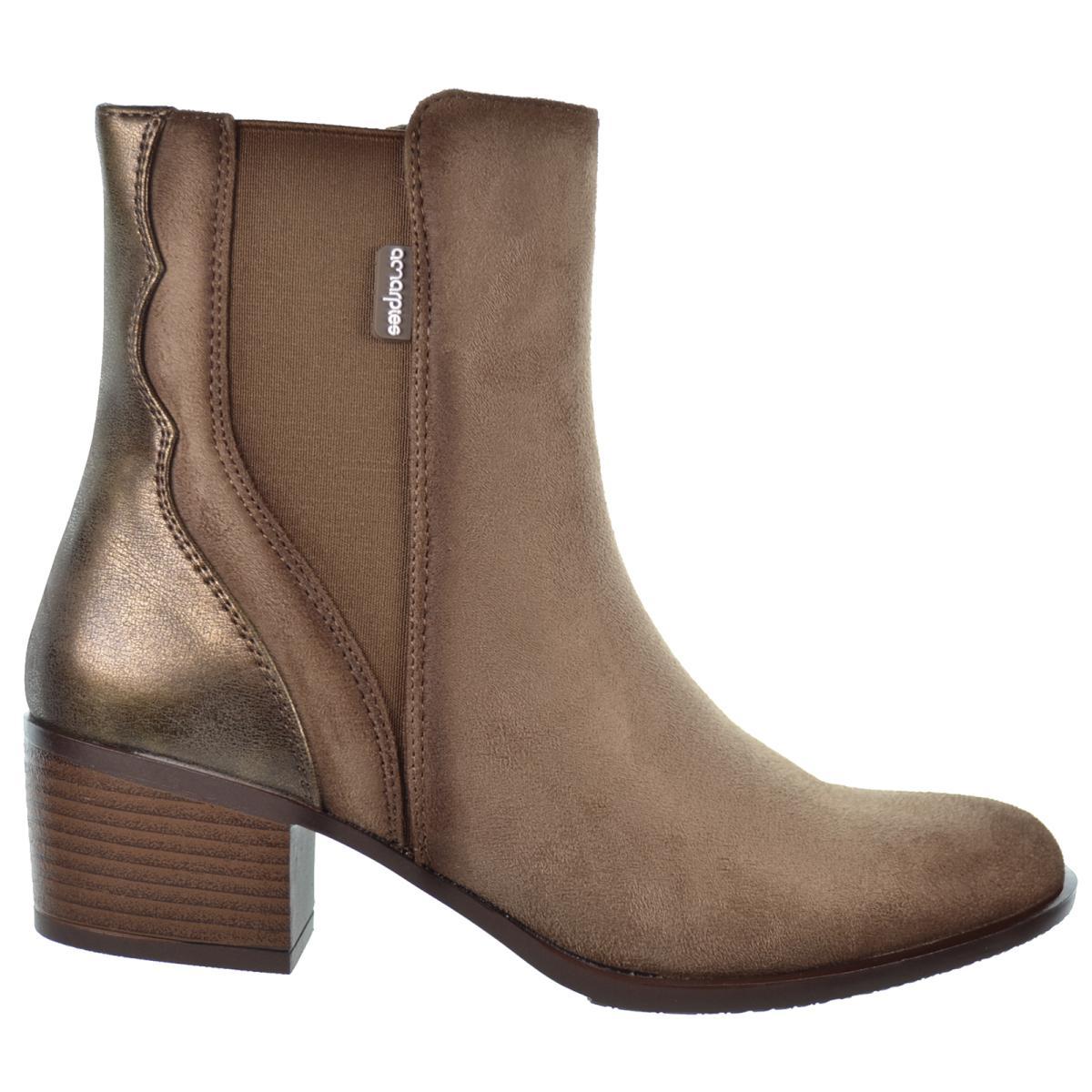 Amarpies 27254 Botín Antelina Acolchado Tacón Ancho Mujer