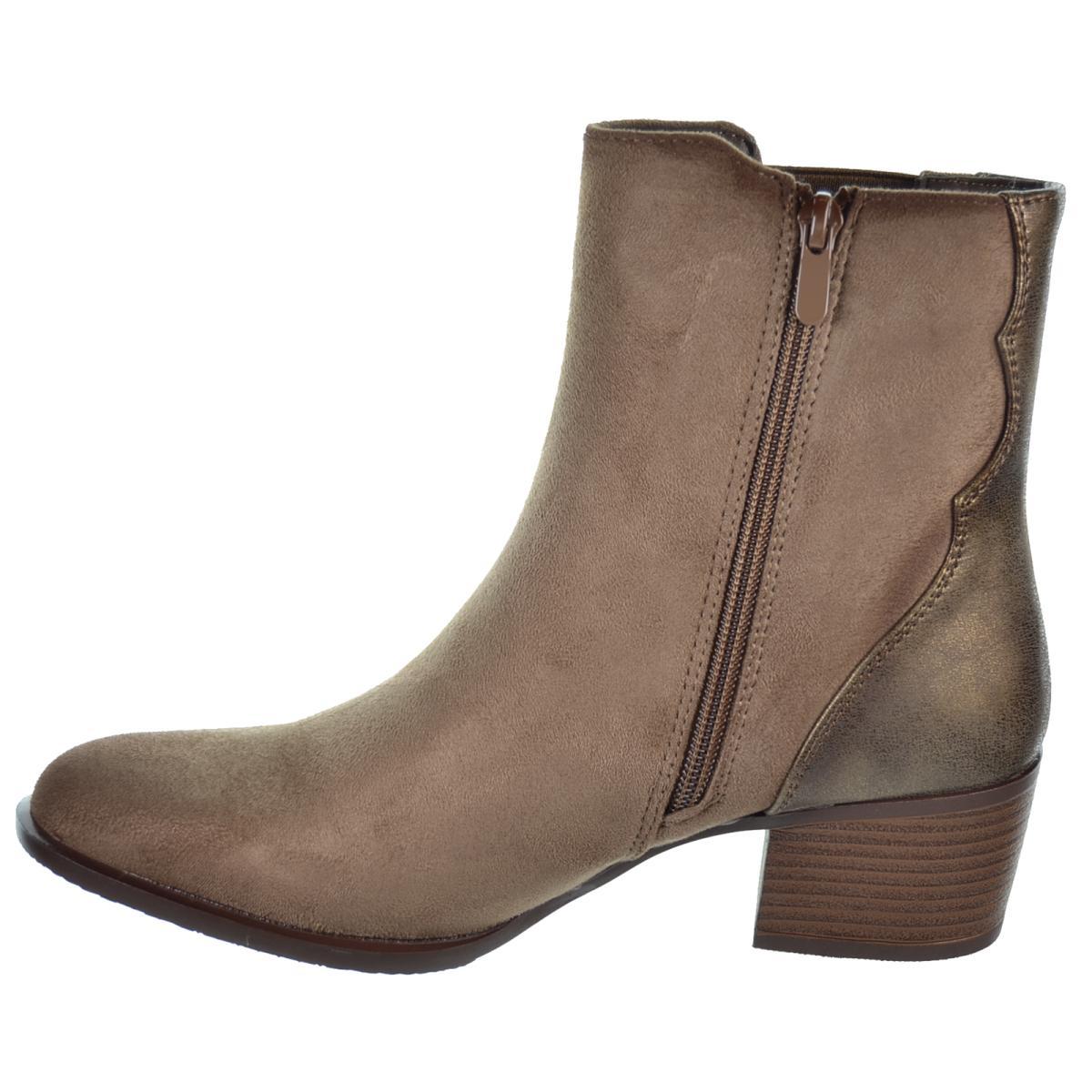 Amarpies 27254 Botín Antelina Acolchado Tacón Ancho Mujer