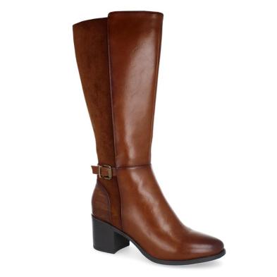 Amarpies 27296 Bota Acolchada Antelina Tacón Ancho Mujer