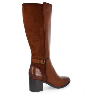 Amarpies 27296 Bota Acolchada Antelina Tacón Ancho Mujer