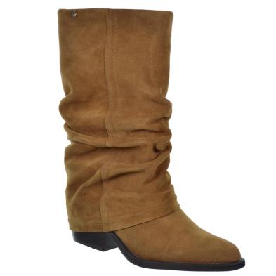 Top3 24722 Bota Acolchada Campera Piel Mujer