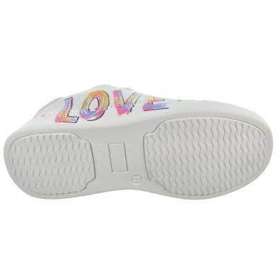 Crecendo 2615 Sneaker Metalizado Acolchado Niña cordones y cremallera