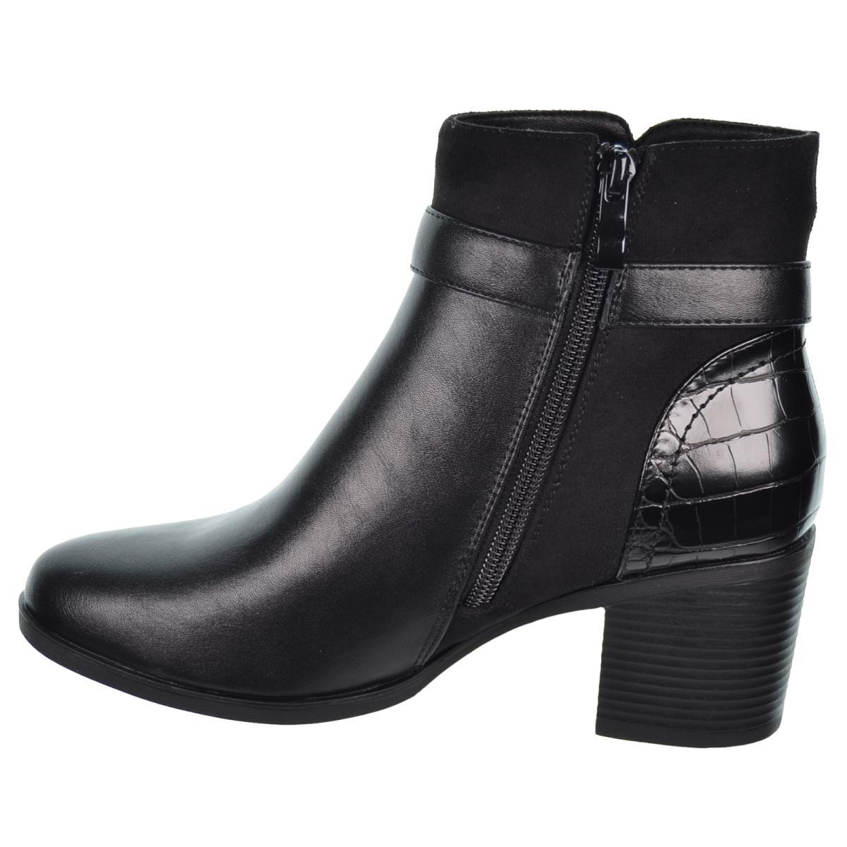 Amarpies 27295 Botín Acolchado Antelina Tacón Ancho Mujer