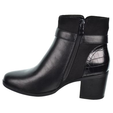 Amarpies 27295 Botín Acolchado Antelina Tacón Ancho Mujer