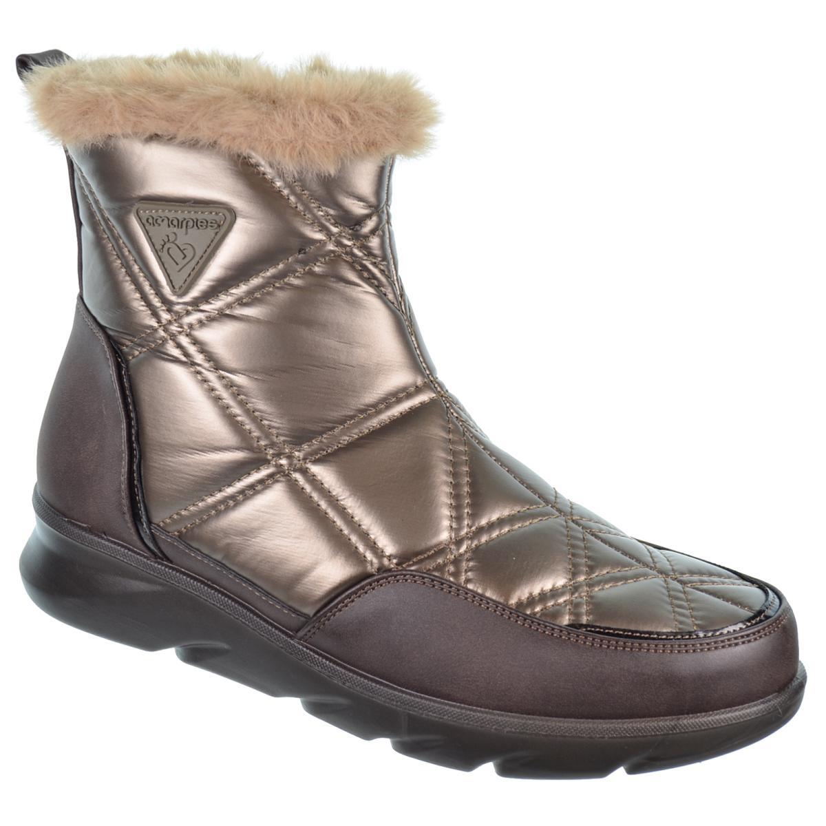 Amarpies 27086 Botín Collarin Pelo Confort Piso Cuña Mujer