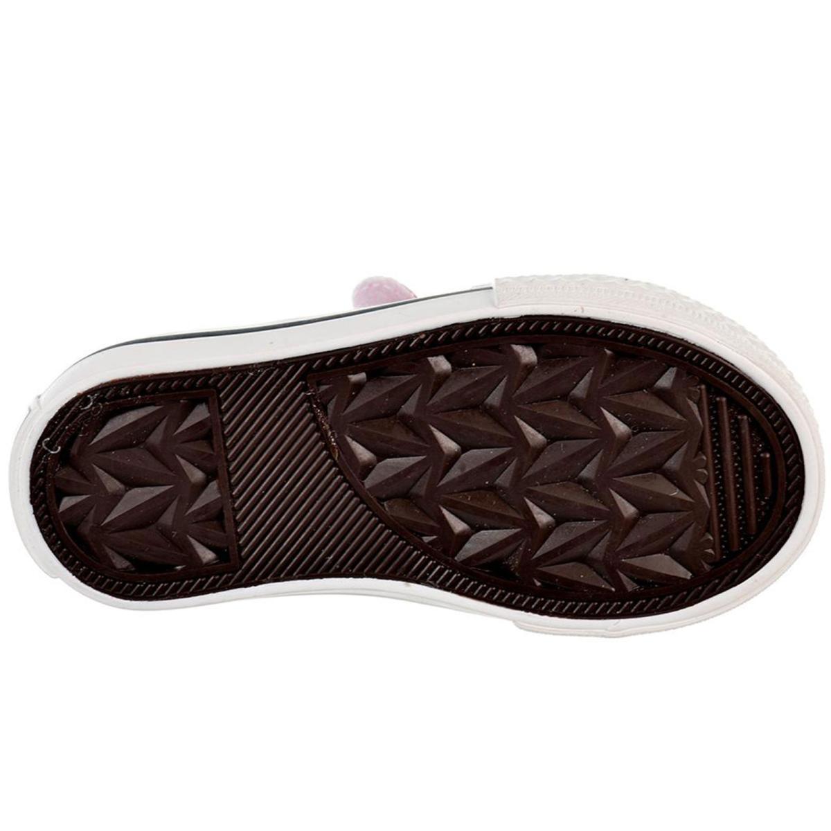 14155 Osito Zapatilla Zapatilla textil metalizado, estampado de corazones que brillan en la oscuridad. Forro textil y velcro