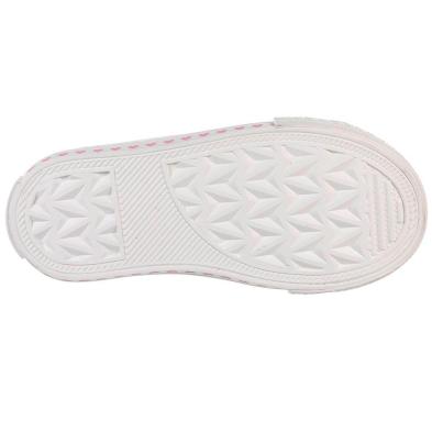 14158 Osito Zapatilla Zapatilla de lona con estampado de corazones que cambian de color con luz solar. Forro textil y cierre con