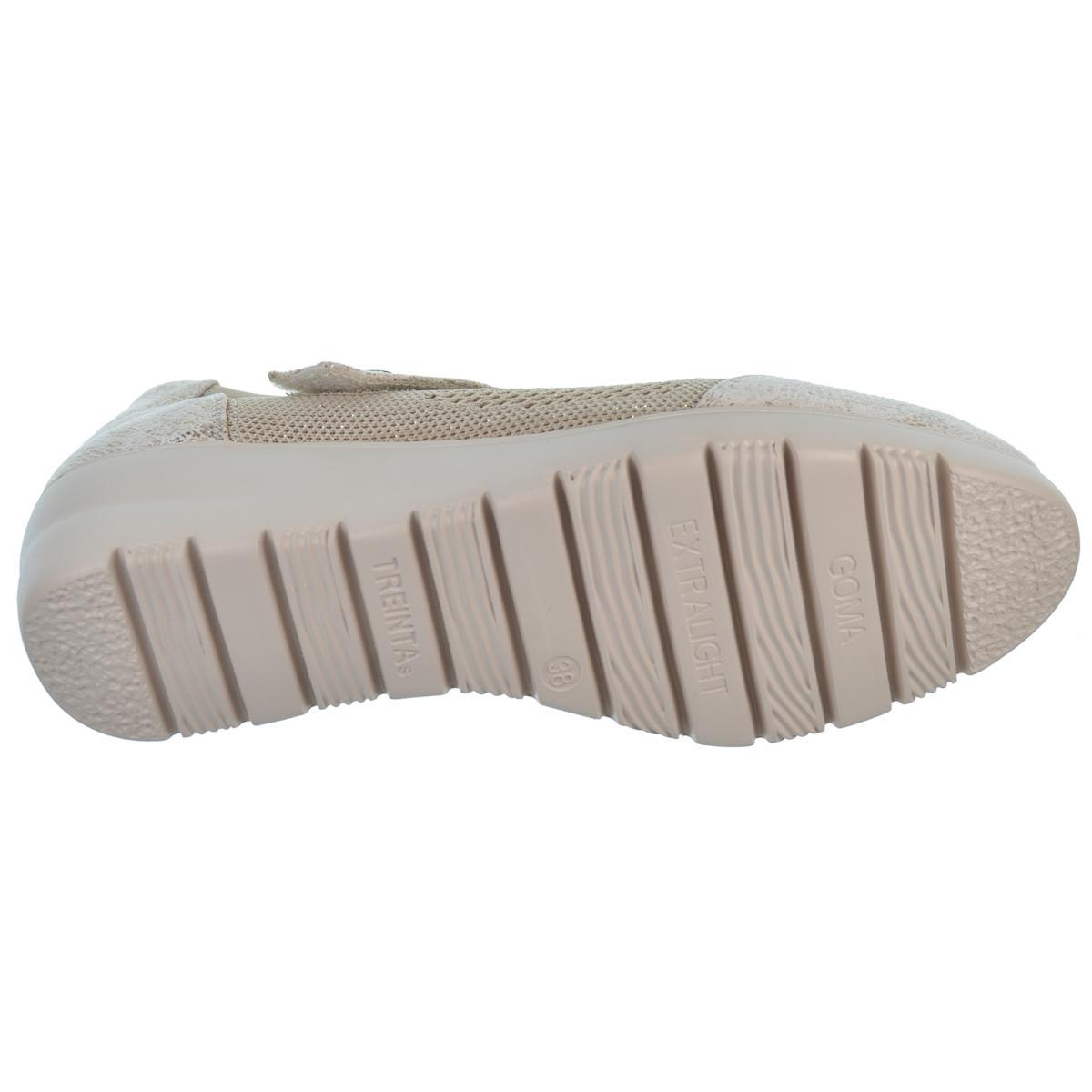 30s Treintas 4351 Zapato Confort Textil Velcro Cuña Mujer