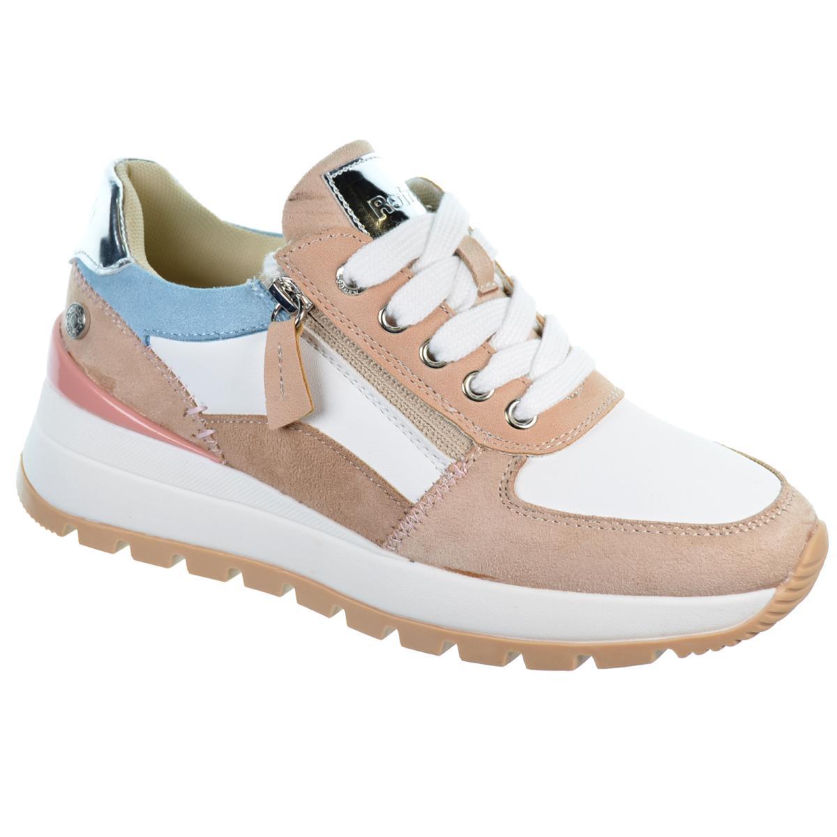 Refresh 172446 Zapato Casual Sintético Cremallera Cordones Mujer