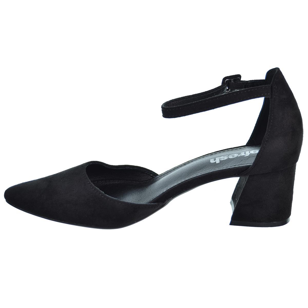 Refresh 172583 Zapato Antelina Tacón Ancho Antideslizante Mujer