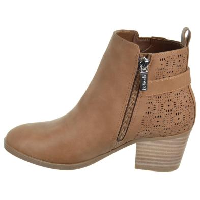 Refresh 172623 Botín imitación Piel Cremallera Tacón Ancho Mujer