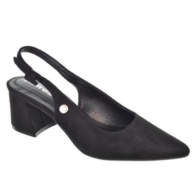 Refresh 171833 Zapato antelina Hebilla Tacón Ancho Mujer
