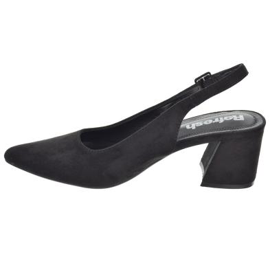 Refresh 171833 Zapato antelina Hebilla Tacón Ancho Mujer