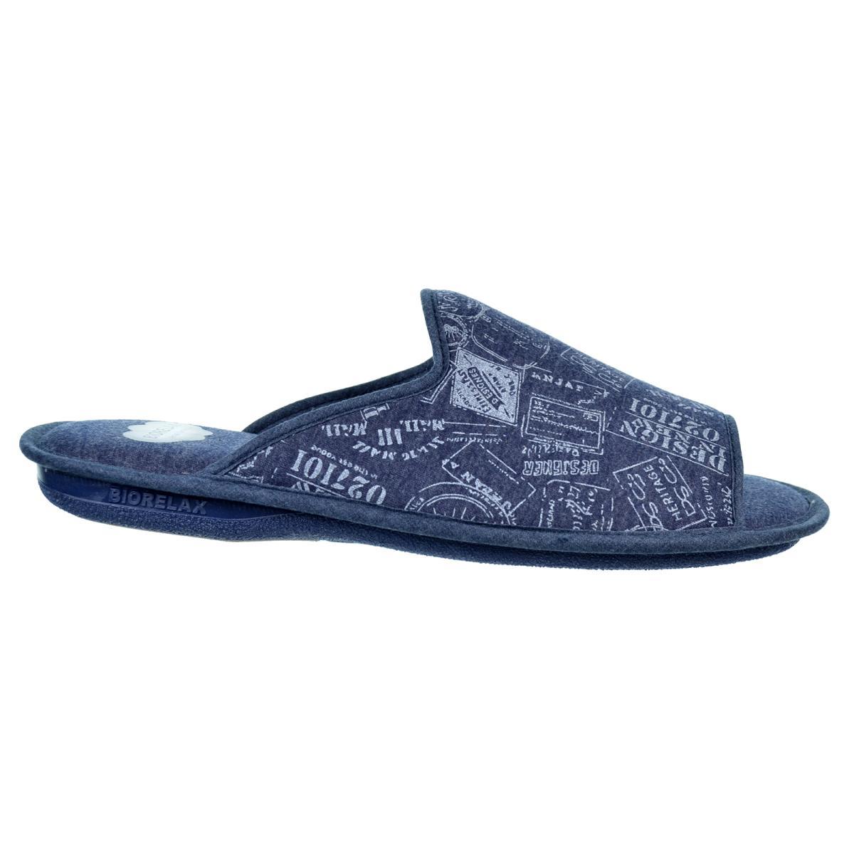 Biorelax 1403 Zapatilla Casa Textil Pies Delicados Hombre