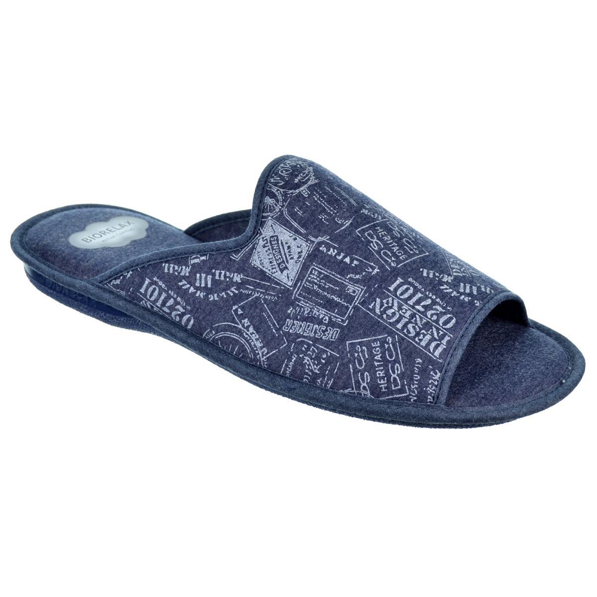 Biorelax 1403 Zapatilla Casa Textil Pies Delicados Hombre