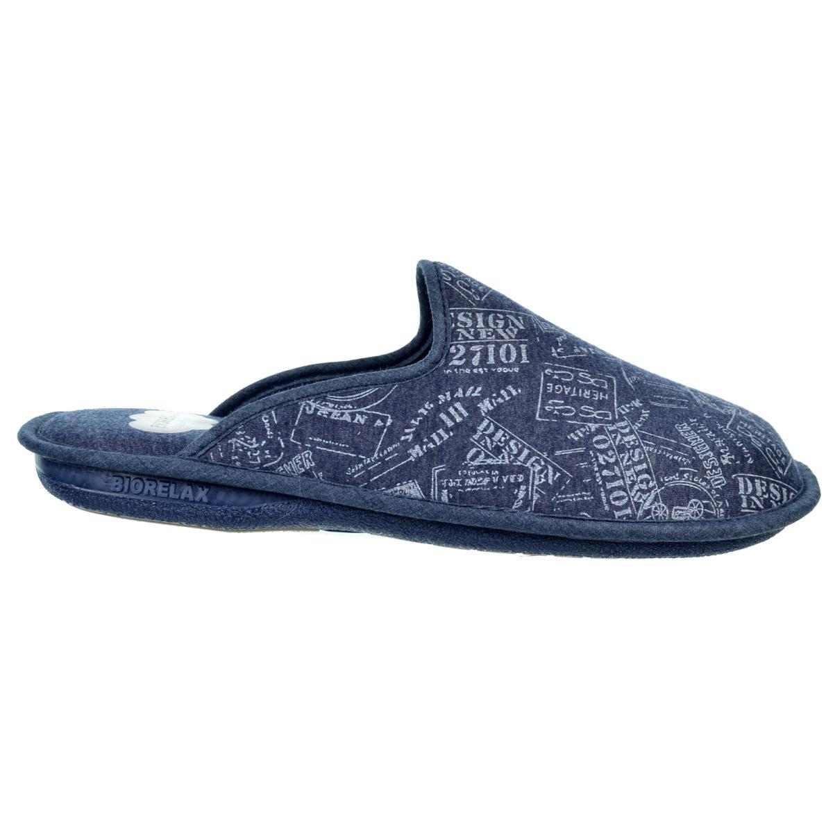 Biorelax 1402 Zapatilla Casa Textil Hombre Pies Delicados