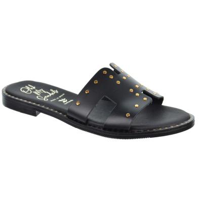 Oh My Sandals 5576 Sandalia Piel Confort Tacón Ancho Mujer Negras