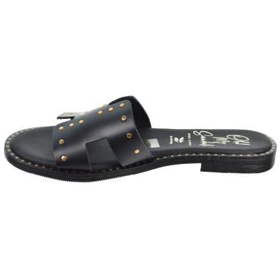 Oh My Sandals 5576 Sandalia Piel Confort Tacón Ancho Mujer Negras