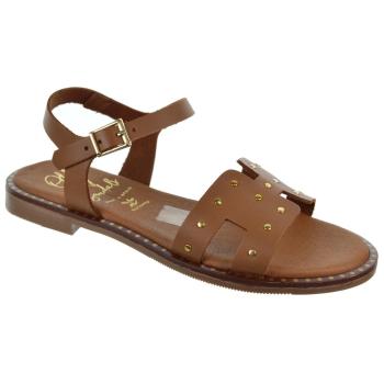 Oh My Sandals 5577 Sandalia Piel Confort Tacón Ancho Mujer Marrones Cuero 2