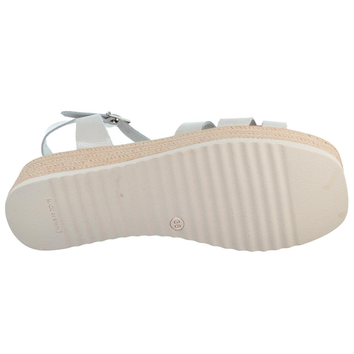 Oh My Sandals 5702 Sandalia Piel Confort Plataforma Mujer blancas
