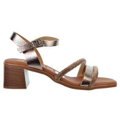 Oh My Sandals 5614 Sandalia Piel Confort Velcro Tacón Mujer Marron