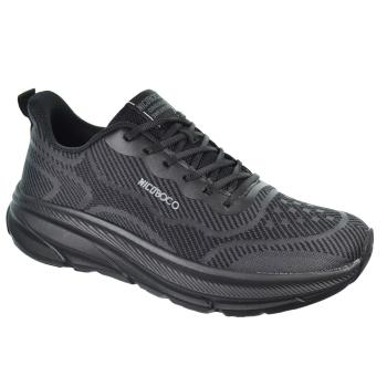 Nicoboco Flynit Deportivo Cordones Textil Confort Hombre Negro 2