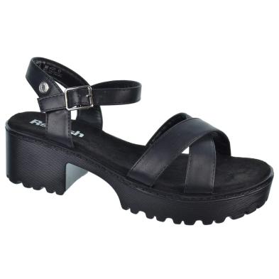 Refresh 079281 Sandalia Vegana Tacón Ancho Plataforma Mujer