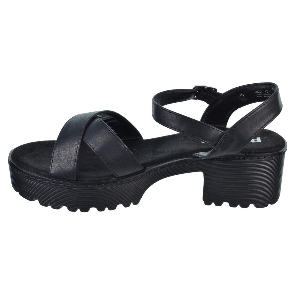 Refresh 079281 Sandalia Vegana Tacón Ancho Plataforma Mujer