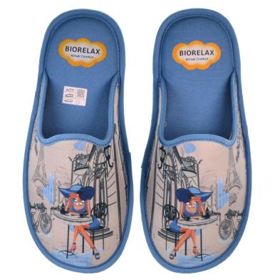 Biorelax 4035 Zapatilla Casa Textil Pies Delicados Mujer