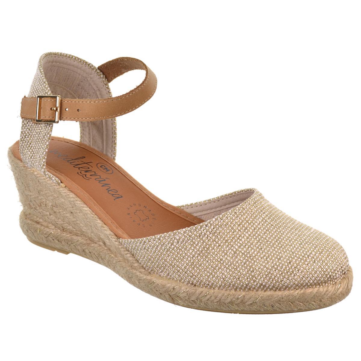 Mediterranea 50178 Alpargata Textil Confort Cuña Mujer