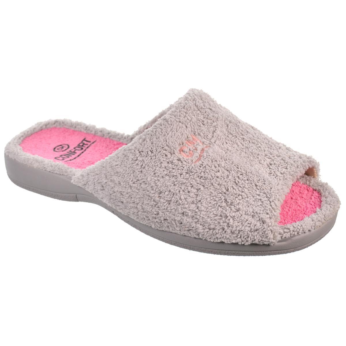 Cmconfort 50369 Zapatilla Casa Textil Acolchada Mujer