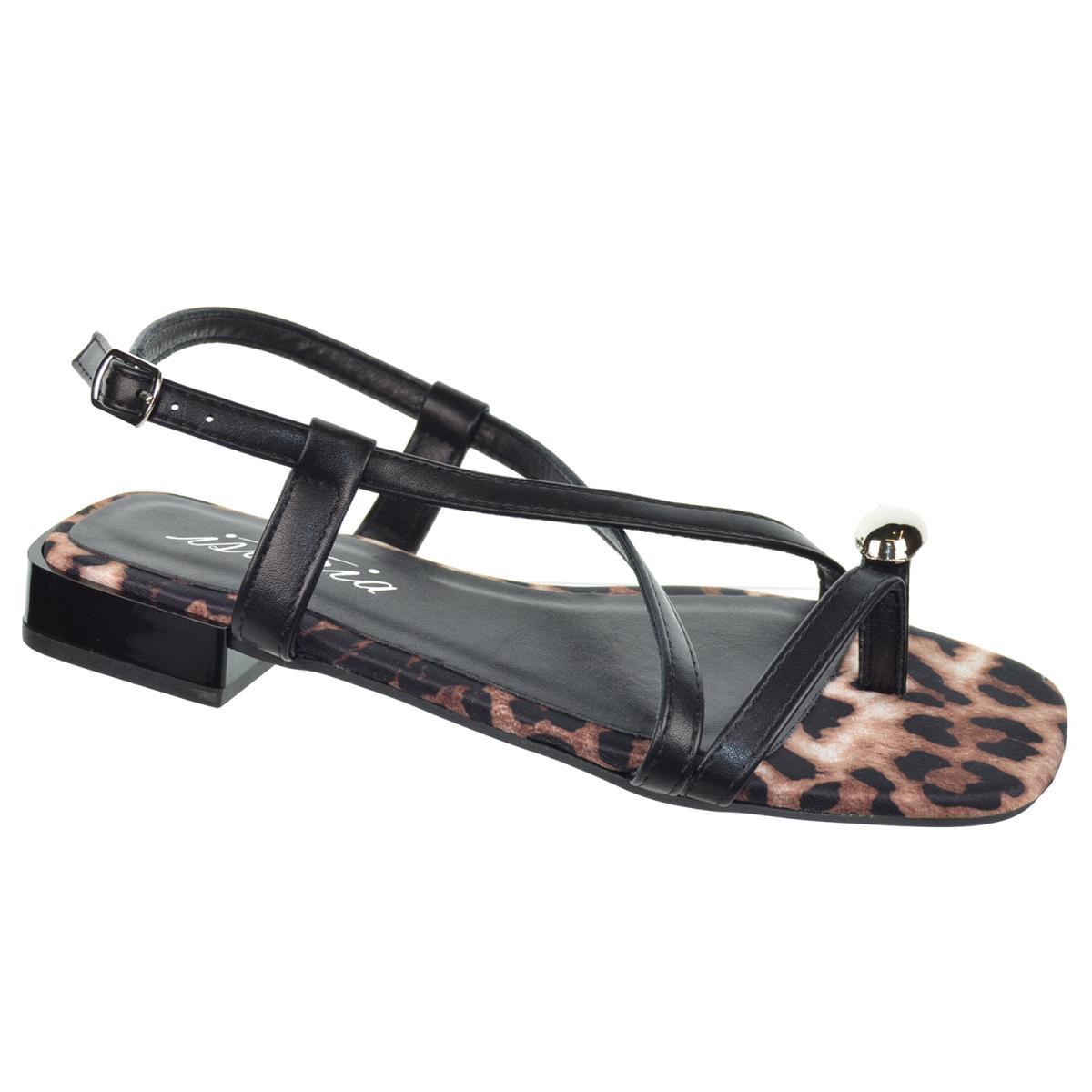 isteria 25084 Sandalia Plana Acolchada Mujer con Hebilla