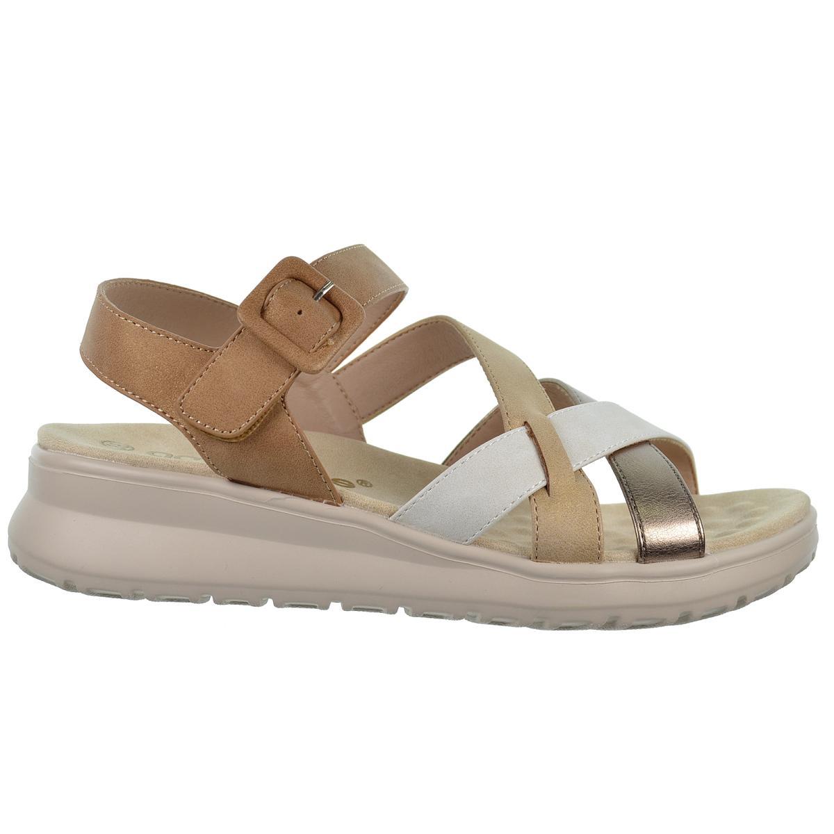 Amarpies 28638 Sandalia Confort Cuña Plataforma Velcro Mujer