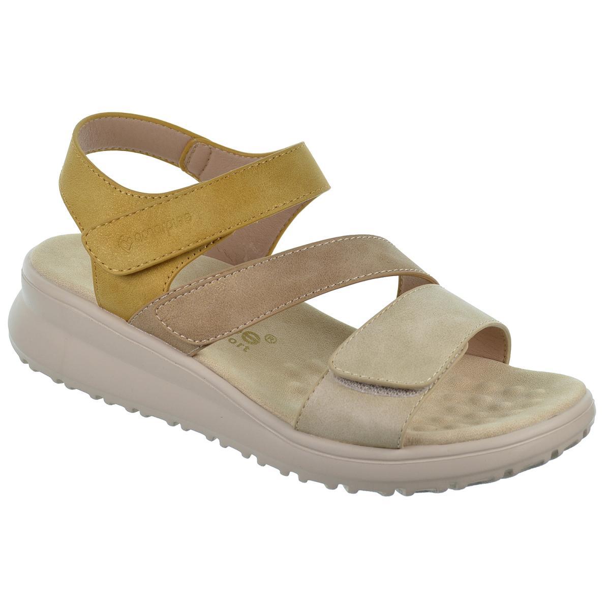 Amarpies 28637 Sandalia Confort Cuña Plataforma Velcro Mujer