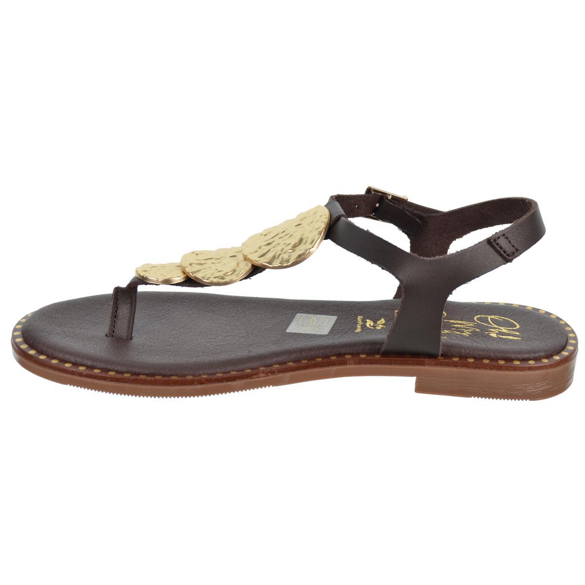 Oh My Sandals 5768 Sandalia Piel Confort Tacón Hebilla Mujer