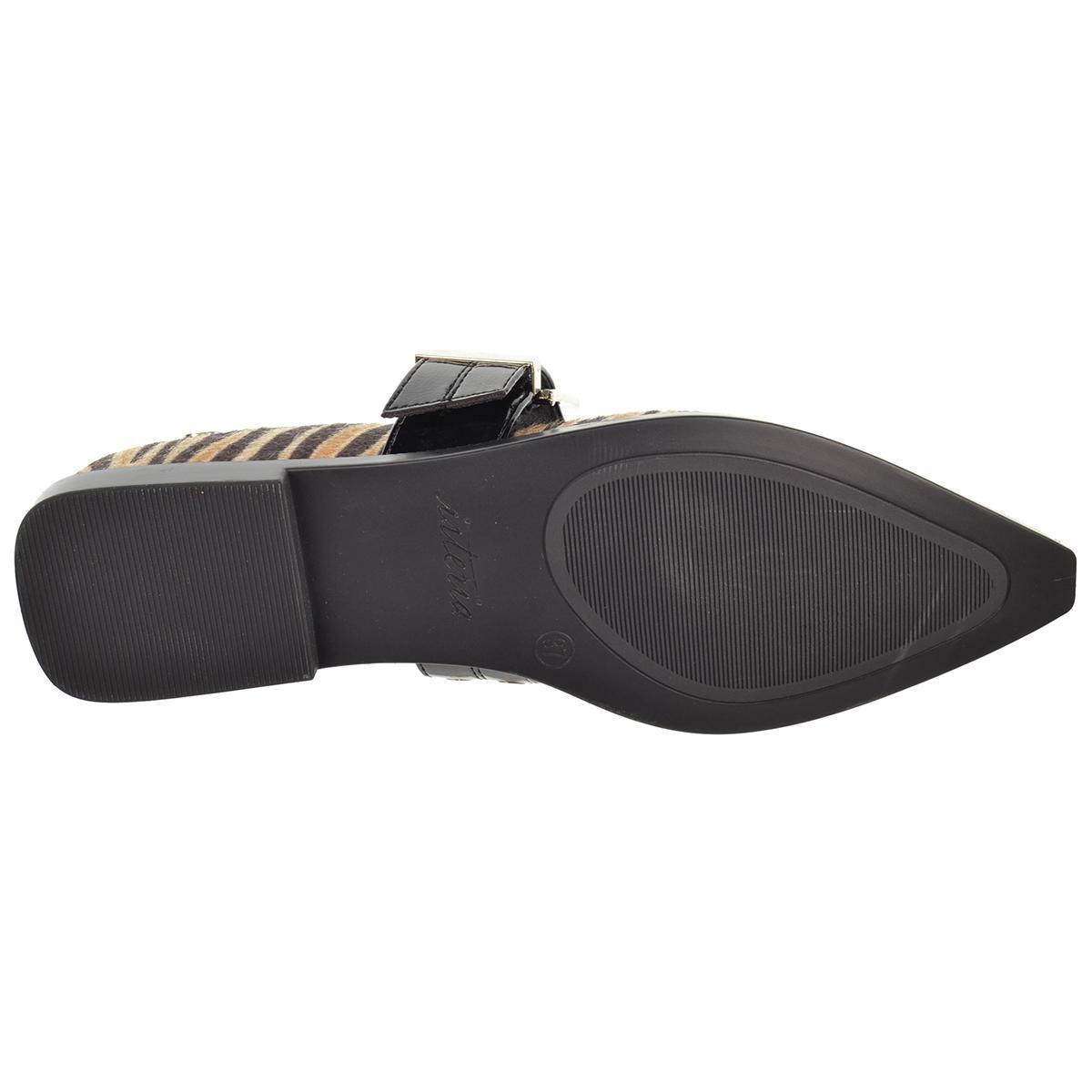 Isteria 532 Zapato Confort Textil Cebra Punta Fina Mujer