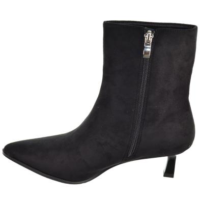 Isteria 555 Botín Acolchado Antelina  Tacón Fino Mujer