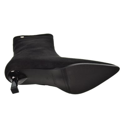 Isteria 555 Botín Acolchado Antelina  Tacón Fino Mujer