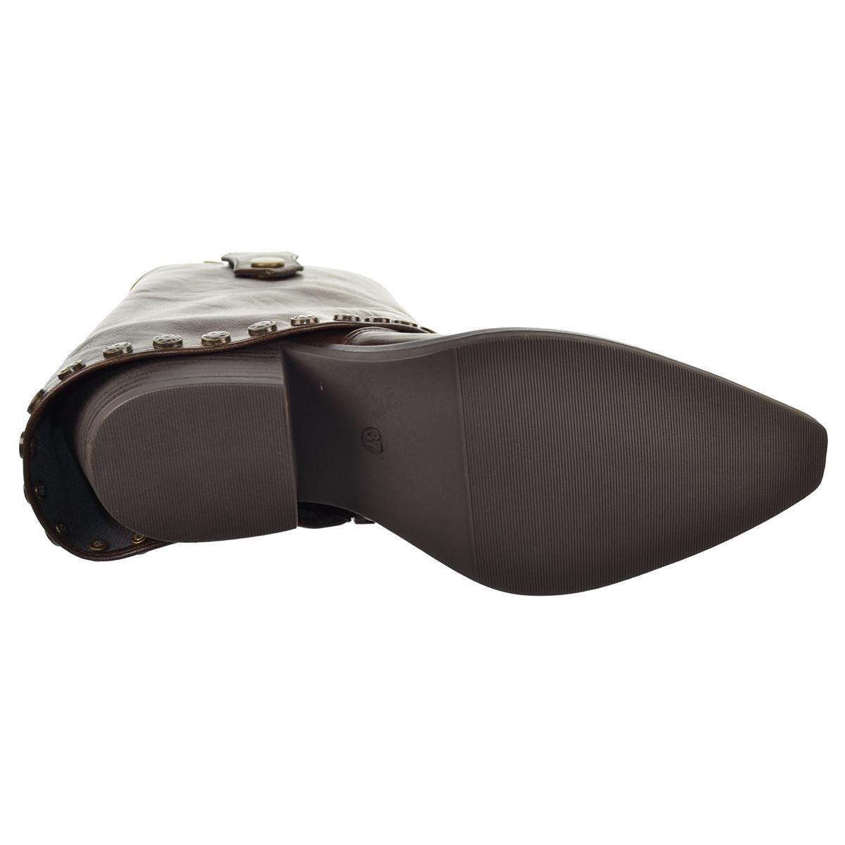 Isteria 592 Botín Campero Acolchado Cremallera Tacón Mujer