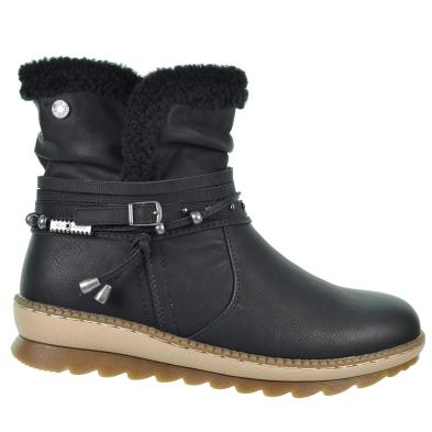 Refresh 173250 Botín Forro Pelo Creamallera Suela Cuña Mujer