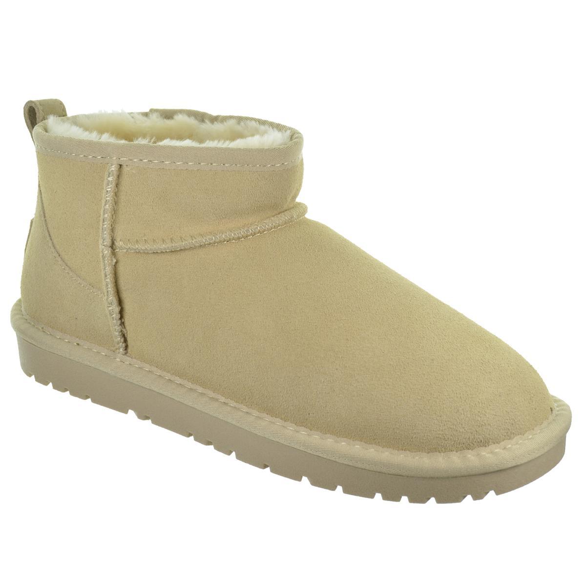 Kelara K41201 Bota Australiana de Pelo y Piel Serraje Mujer