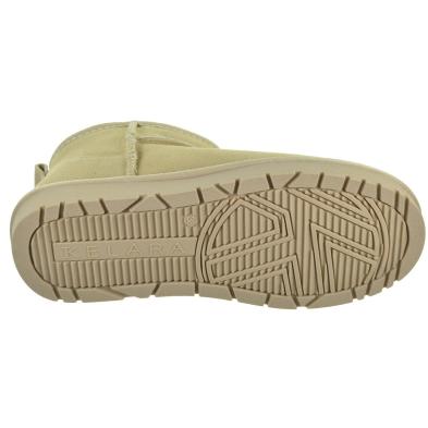 Kelara K41201 Bota Australiana de Pelo y Piel Serraje Mujer