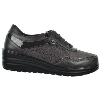 Amarpies 29392 Zapato Confort Cremallera Cordones Tacón Mujer