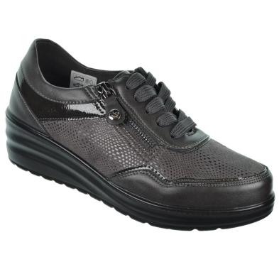 Amarpies 29392 Zapato Confort Cremallera Cordones Tacón Mujer