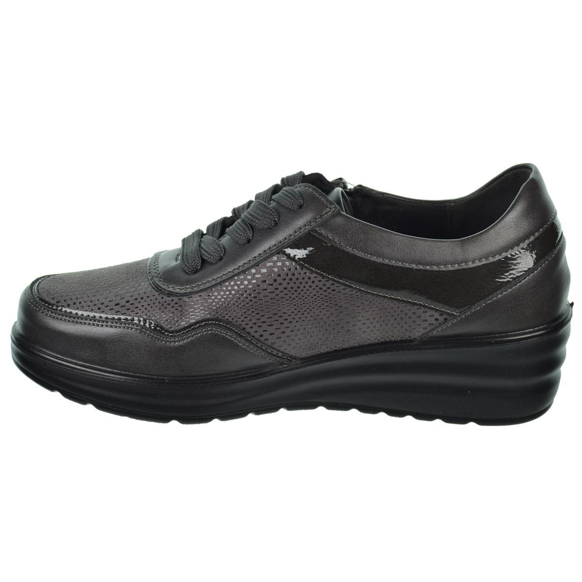 Amarpies 29392 Zapato Confort Cremallera Cordones Tacón Mujer