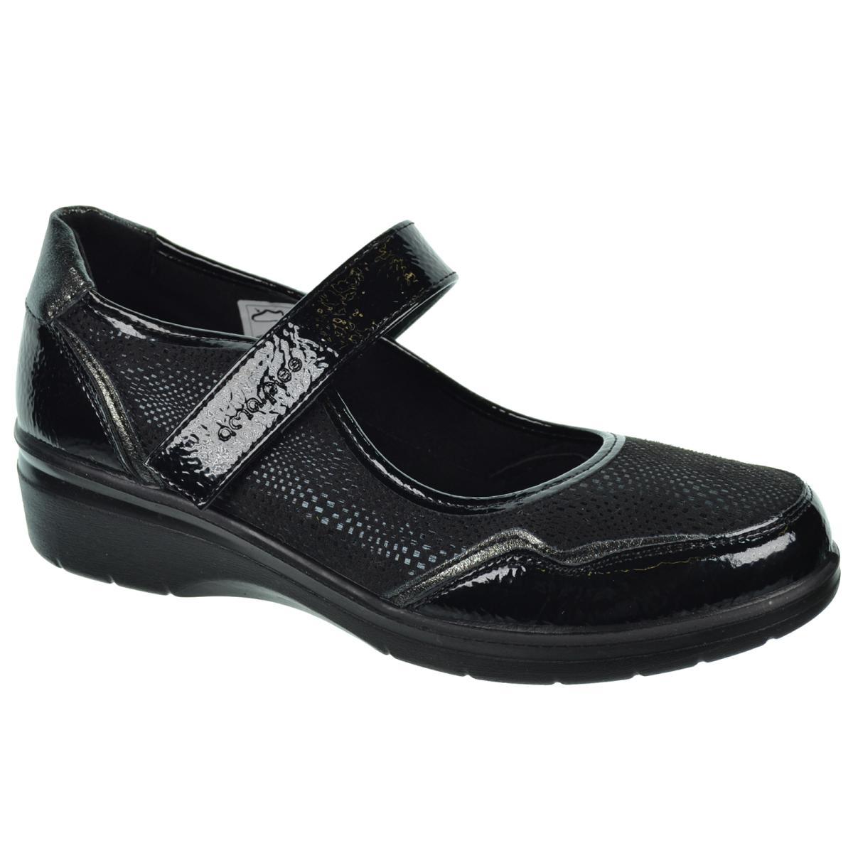 Amarpies 29381 Zapato Mercedita Confort Velcro Cuña Mujer